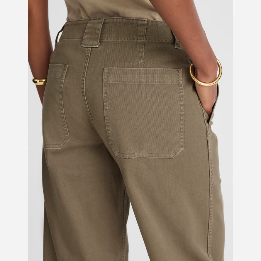 khaki madewell tapered-leg utility womens pants