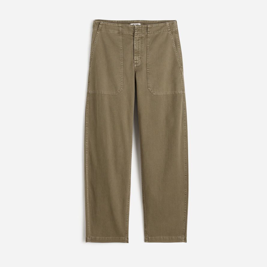 khaki madewell tapered-leg utility womens pants