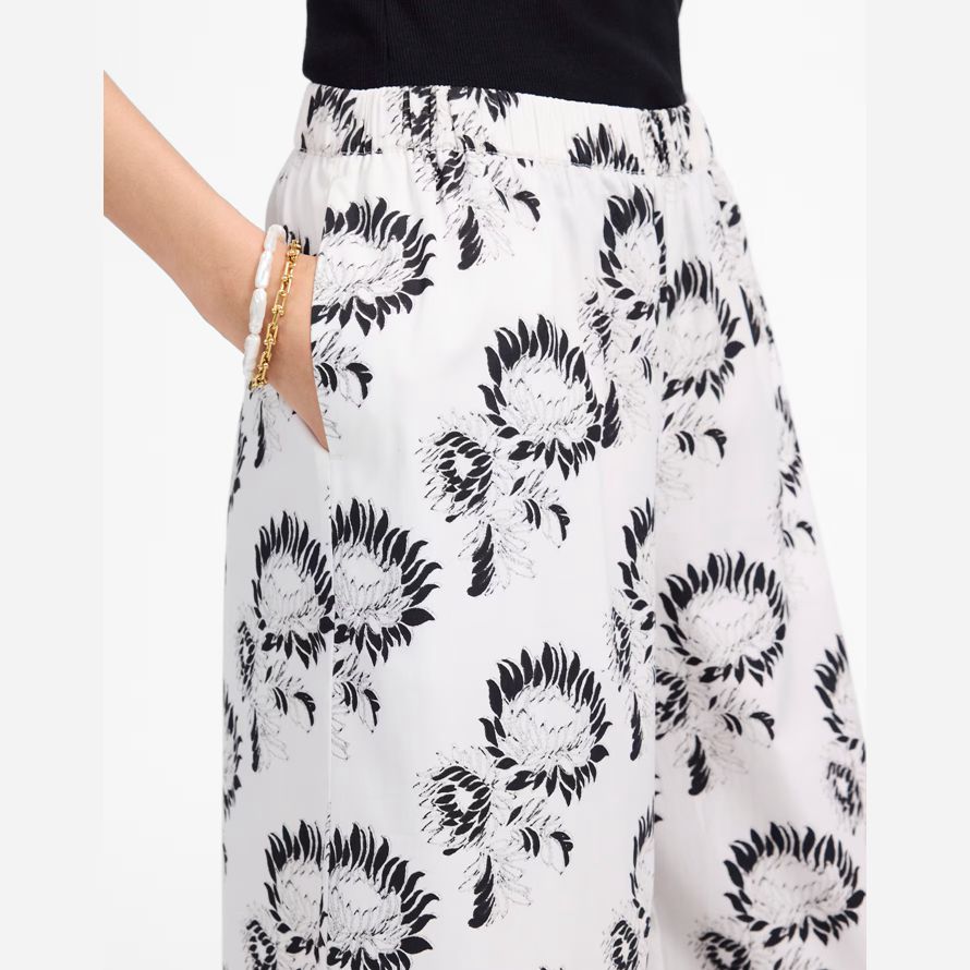 white black madewell pull-on cotton womens pants