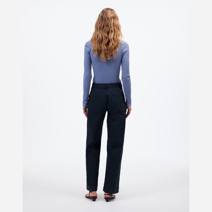 black madewell the emmett wide-leg womens pants