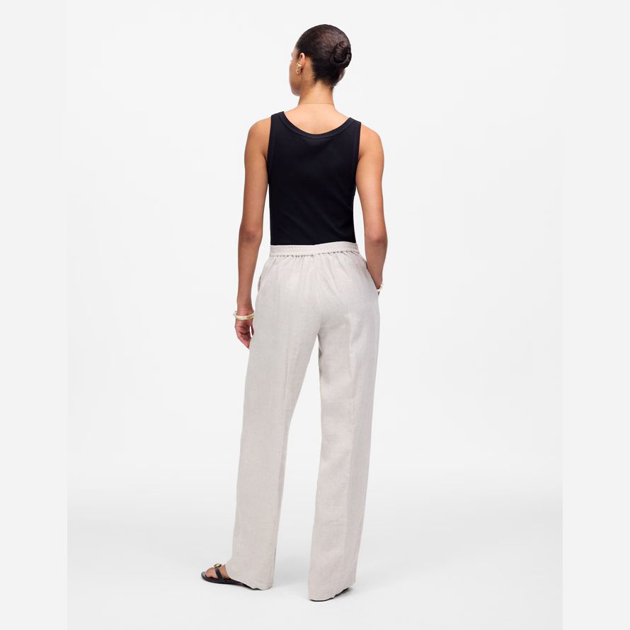 madewell the easy pull-on womens pants white