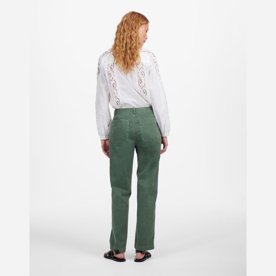 green womens madewell the taper-leg utility pants