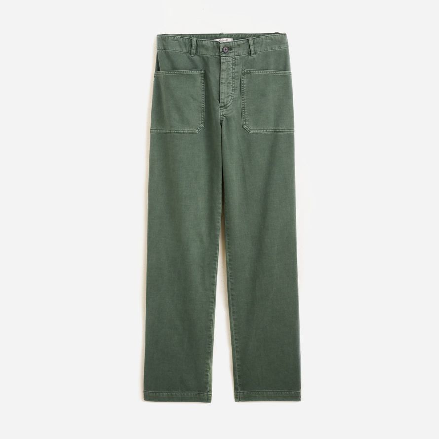 green womens madewell the taper-leg utility pants