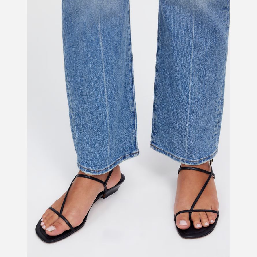 black madewell the maycie asymmetric t-strap womens sandals