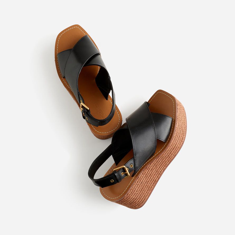 womens madewell the amee wedge sandals black