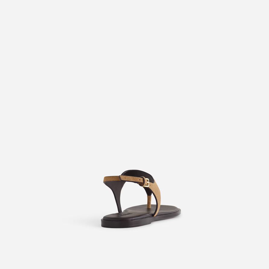 brown womens madewell the kira covered thong sandals