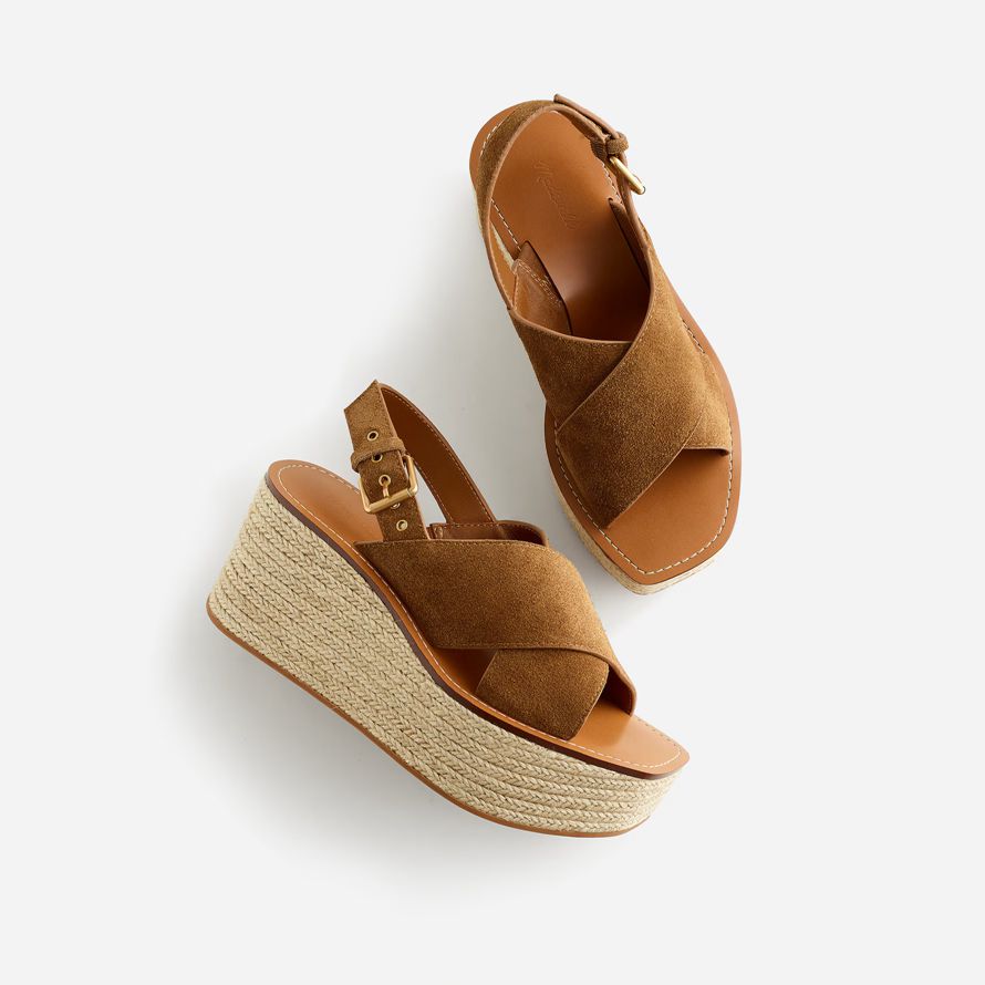 brown madewell the amee wedge womens sandals