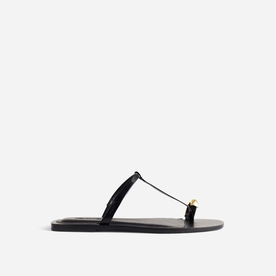 black womens madewell the dessa toe ring sandals