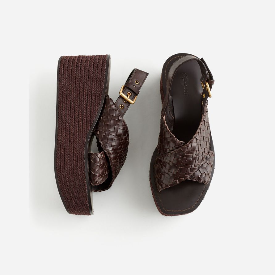 chocolate madewell the amee wedge womens sandals