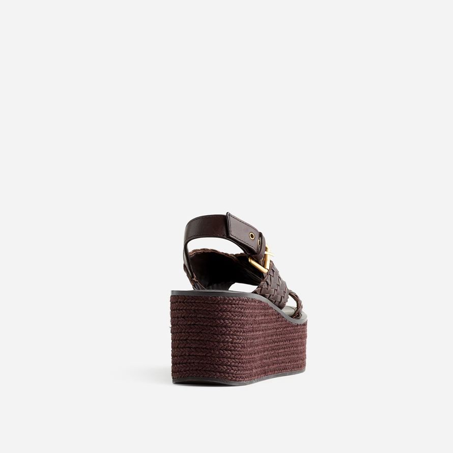 chocolate madewell the amee wedge womens sandals