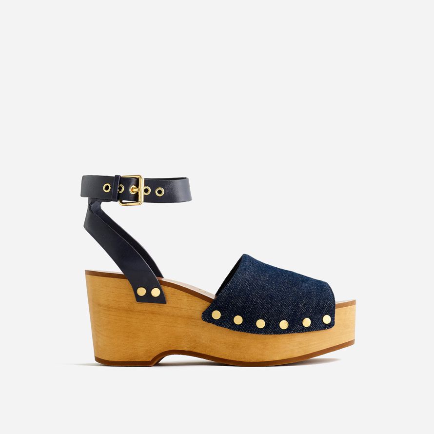madewell the anouk platform clog womens sandals navy