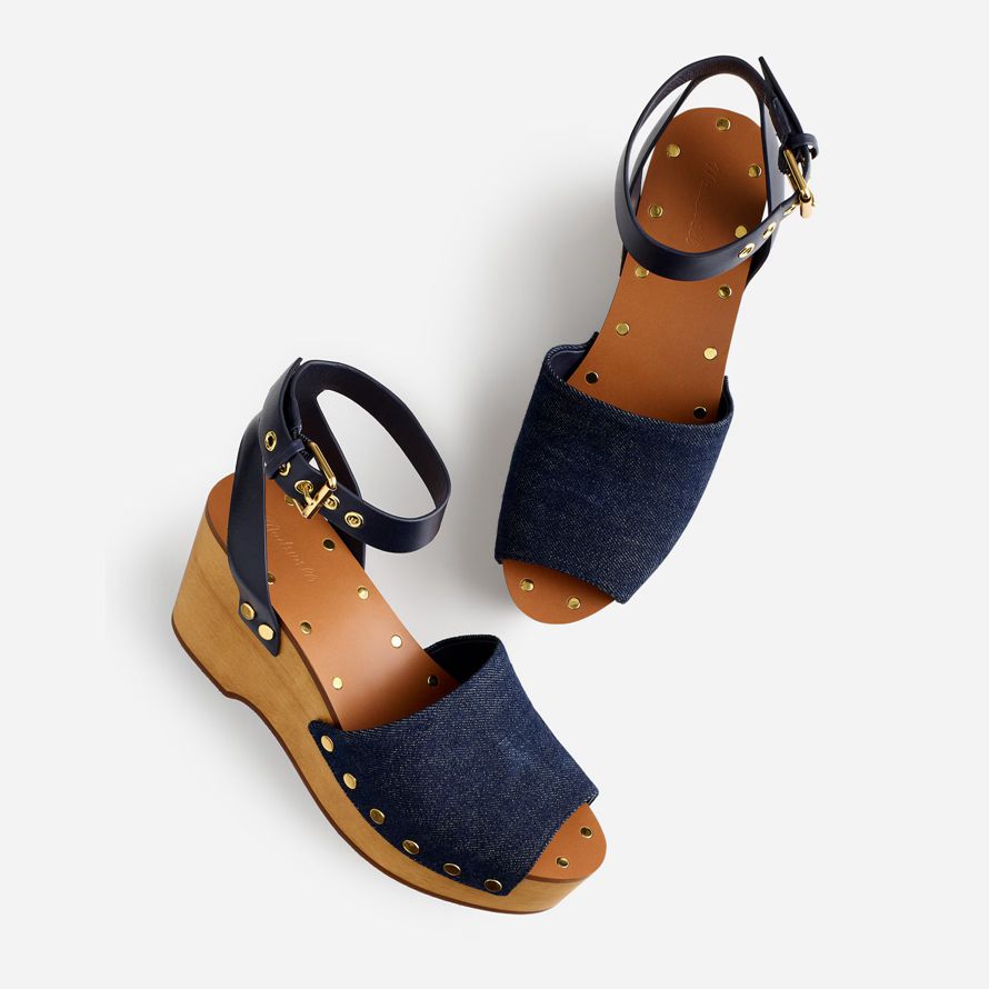 madewell the anouk platform clog womens sandals navy