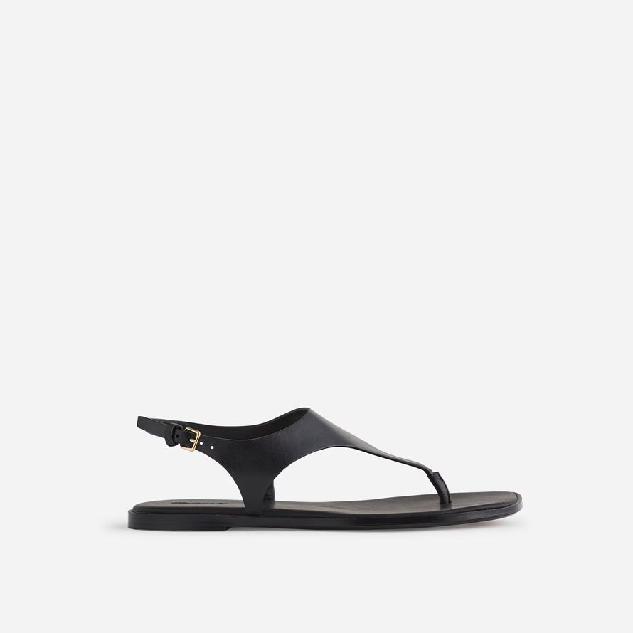 madewell the kira covered thong womens sandals black