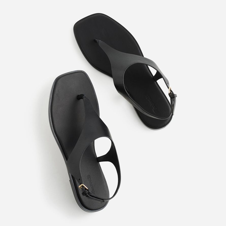 madewell the kira covered thong womens sandals black