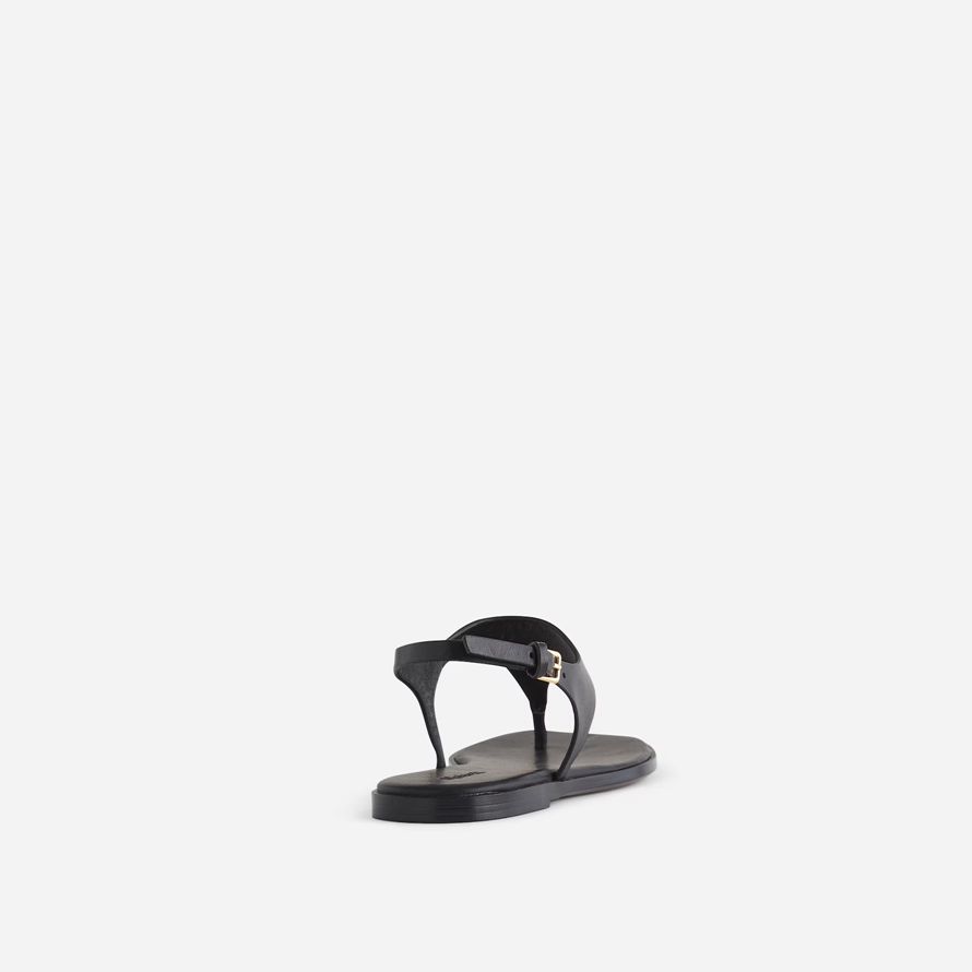 madewell the kira covered thong womens sandals black