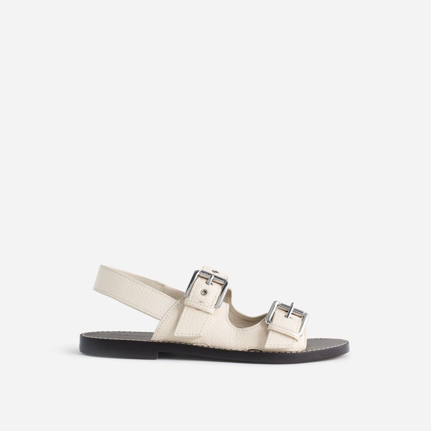 womens madewell the maude double strap slingback sandals white