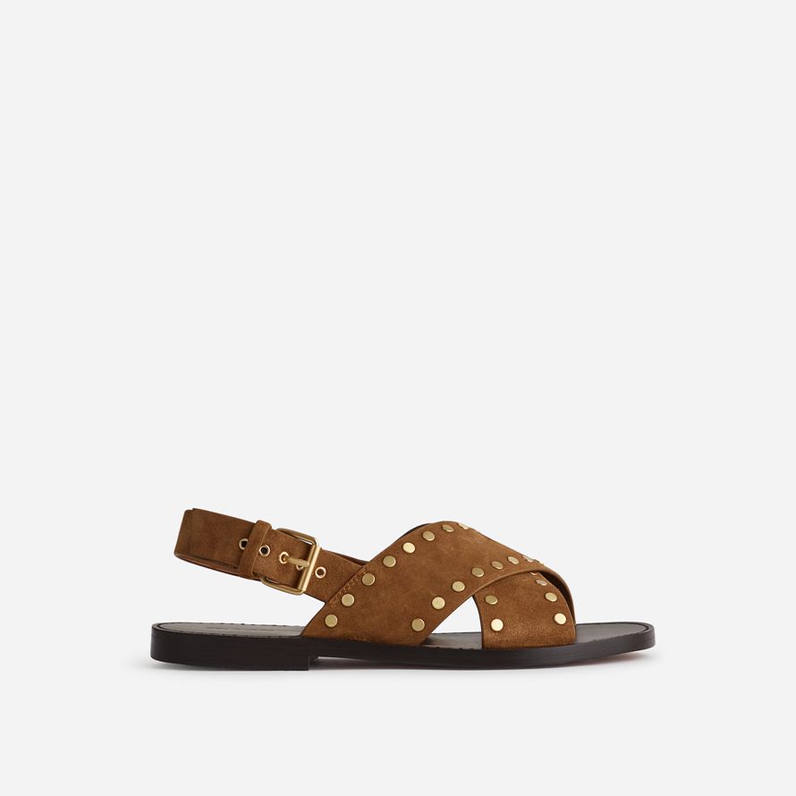 brown madewell the tuley crossover womens sandals