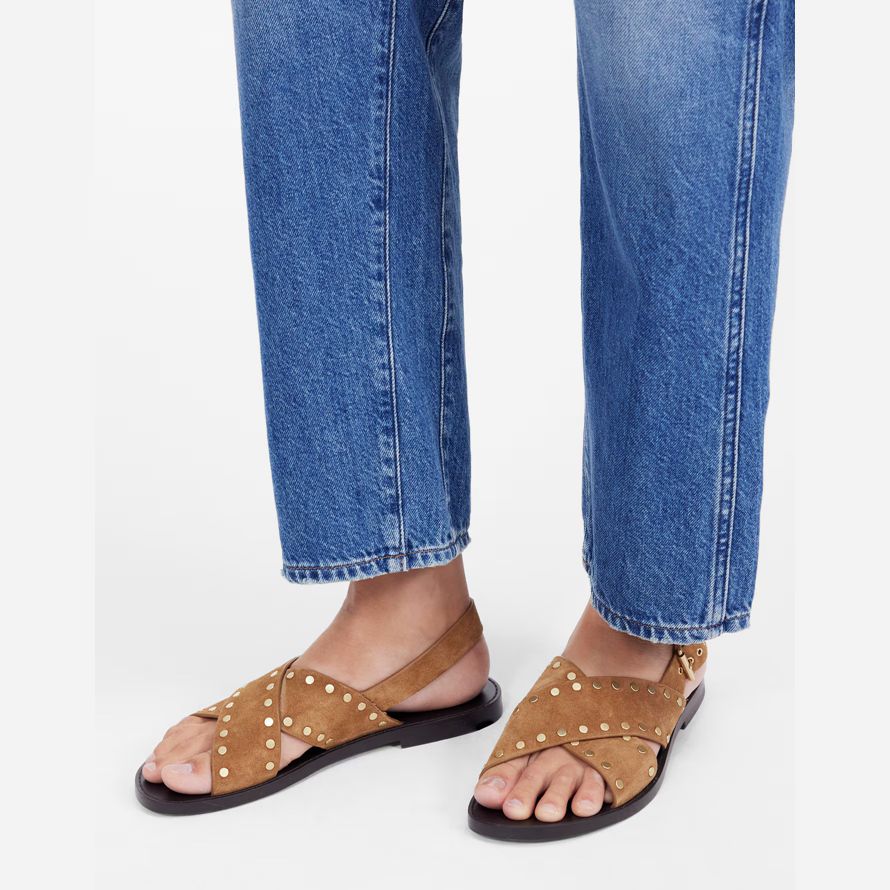 brown madewell the tuley crossover womens sandals