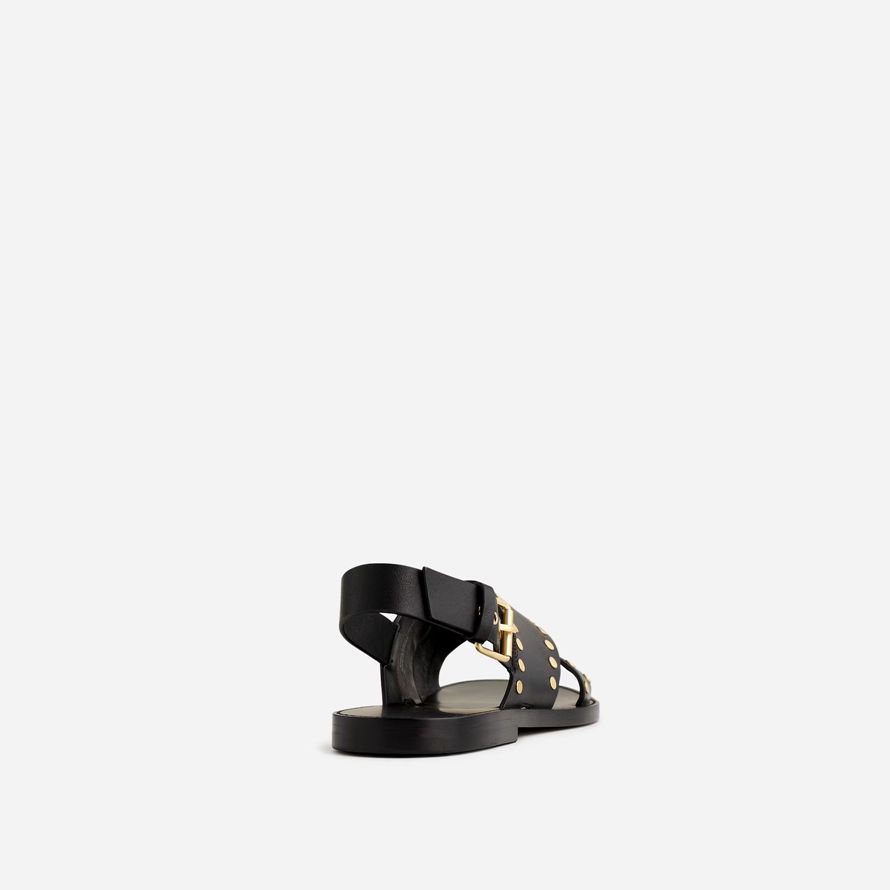 black womens madewell the tuley crossover sandals