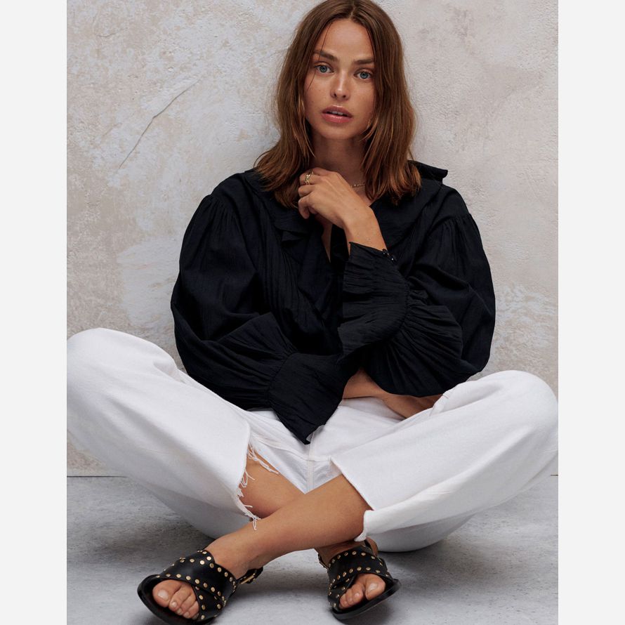 black womens madewell the tuley crossover sandals