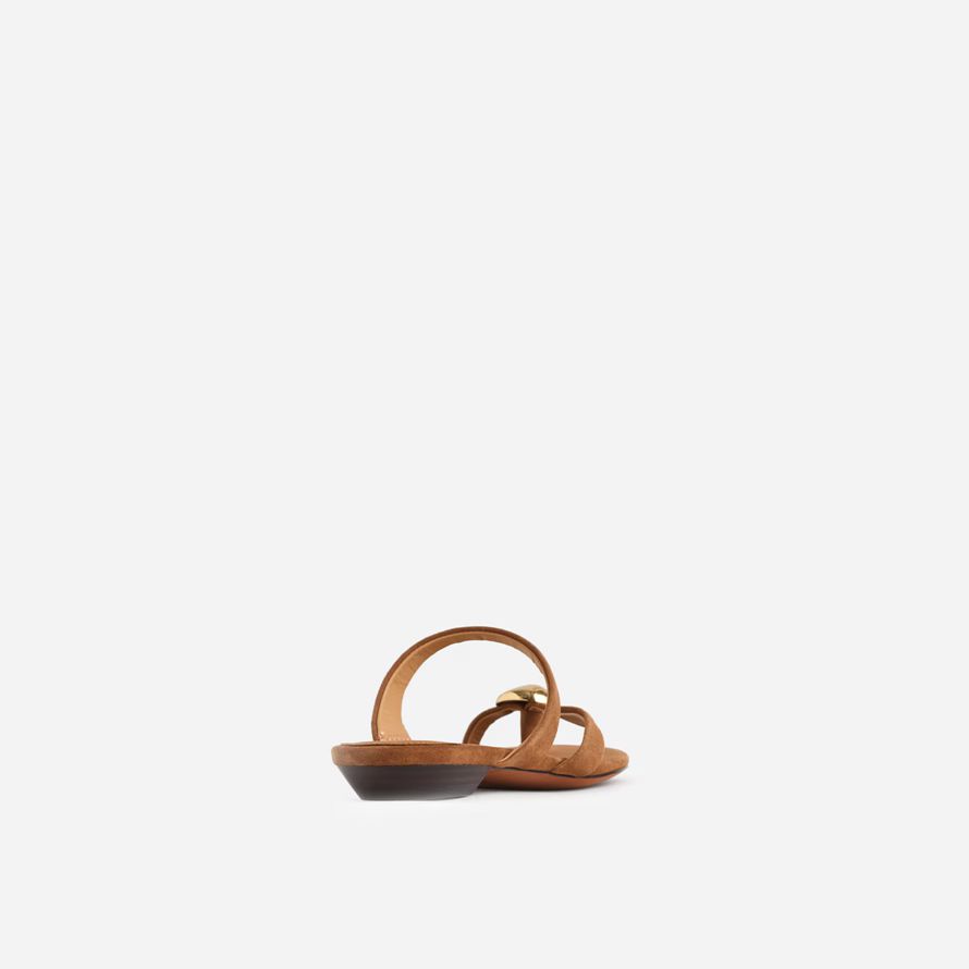 madewell the mila organic hardware thong womens sandals brown