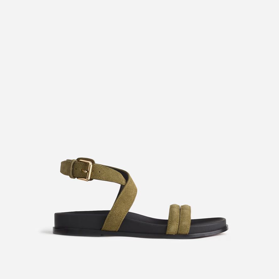womens madewell the caro ankle-wrap sandals olive
