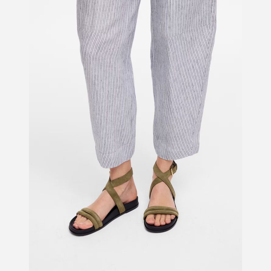 womens madewell the caro ankle-wrap sandals olive