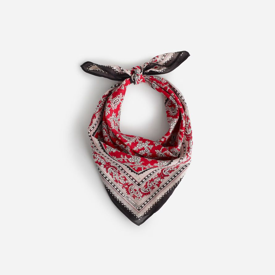 red grey madewell organic cotton womens scarf