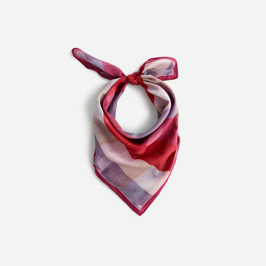 madewell organic cotton womens scarf red multicolor