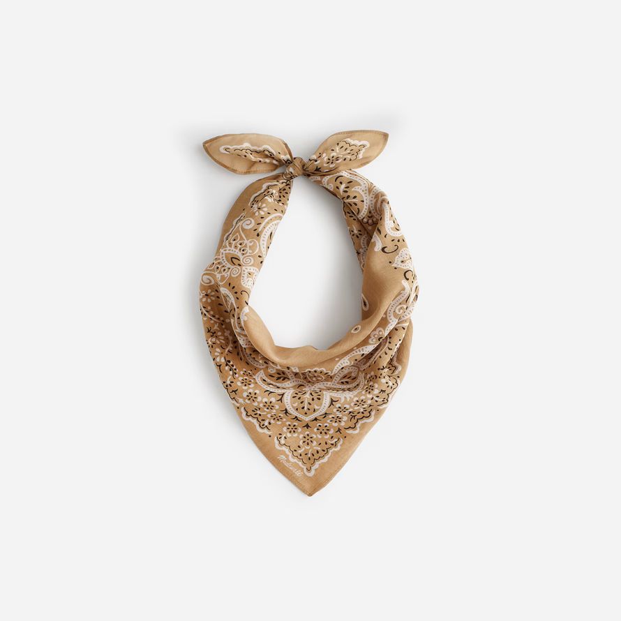 khaki brown womens madewell organic cotton scarf