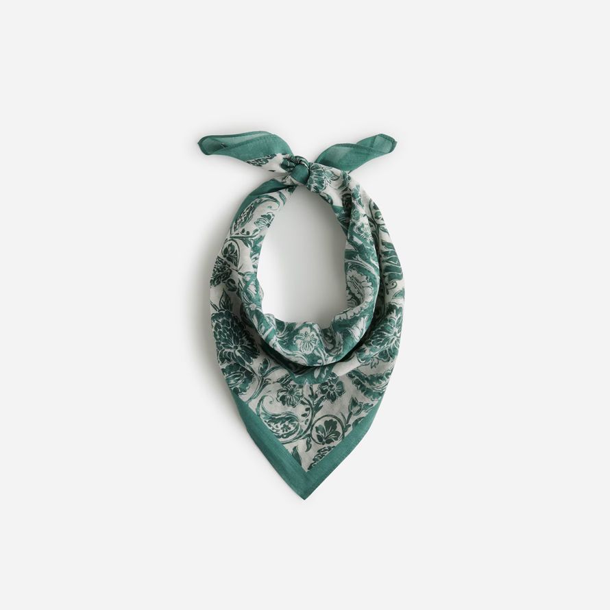 green white womens madewell organic cotton scarf