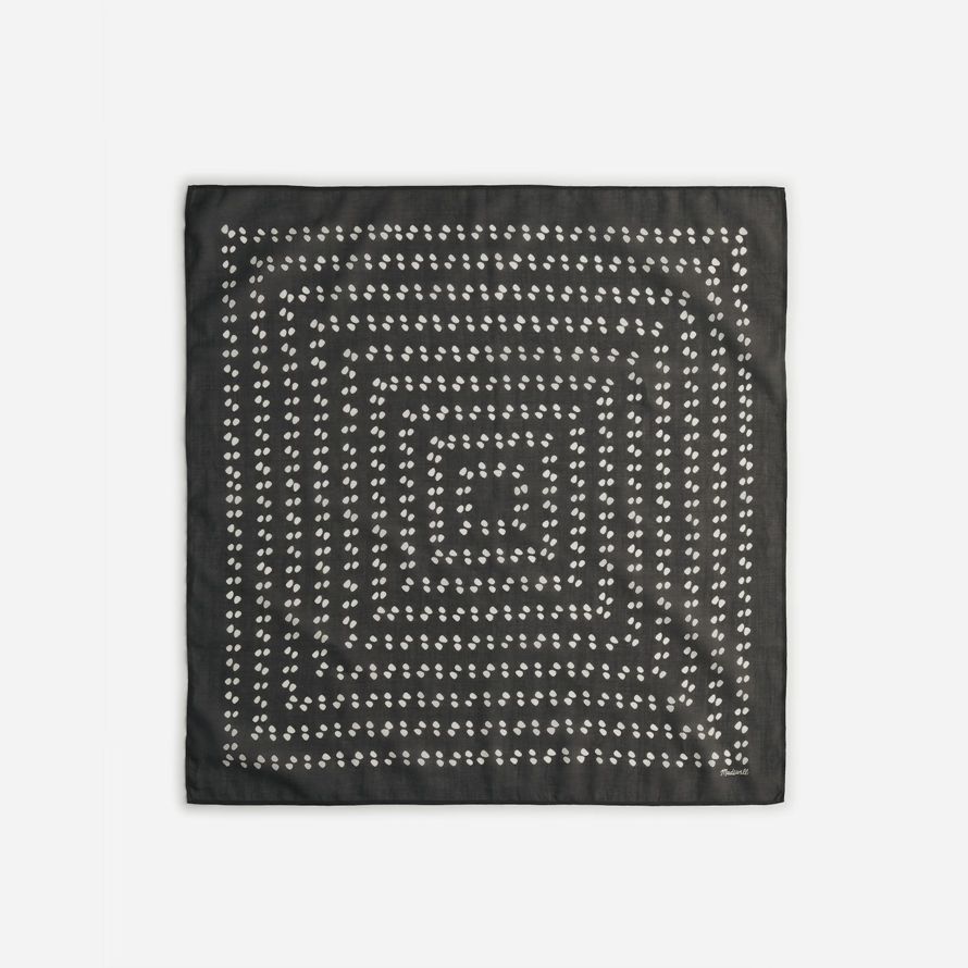 black white womens madewell organic cotton scarf