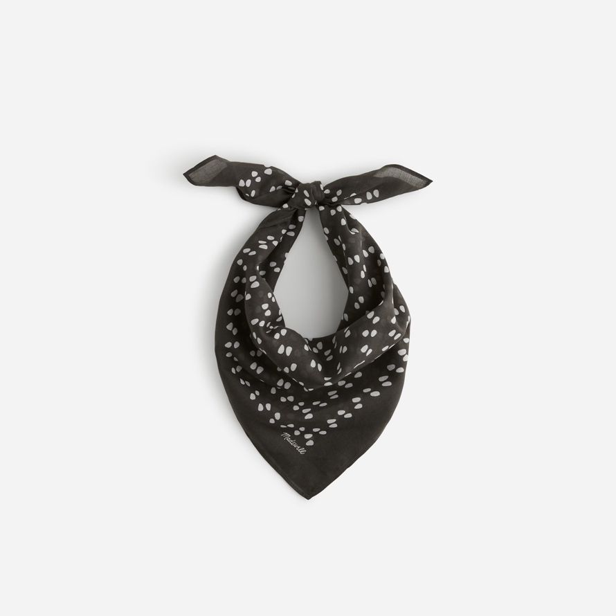 black white womens madewell organic cotton scarf
