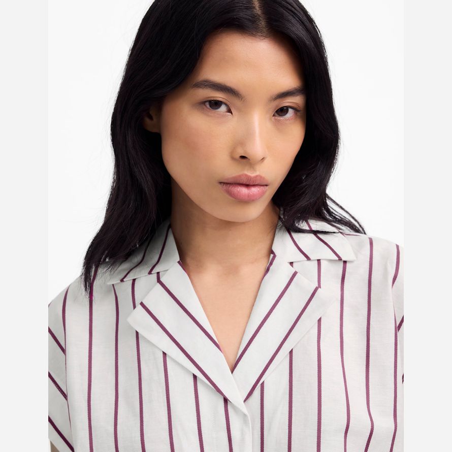 white purple madewell resort-collar linen-cotton womens shirts
