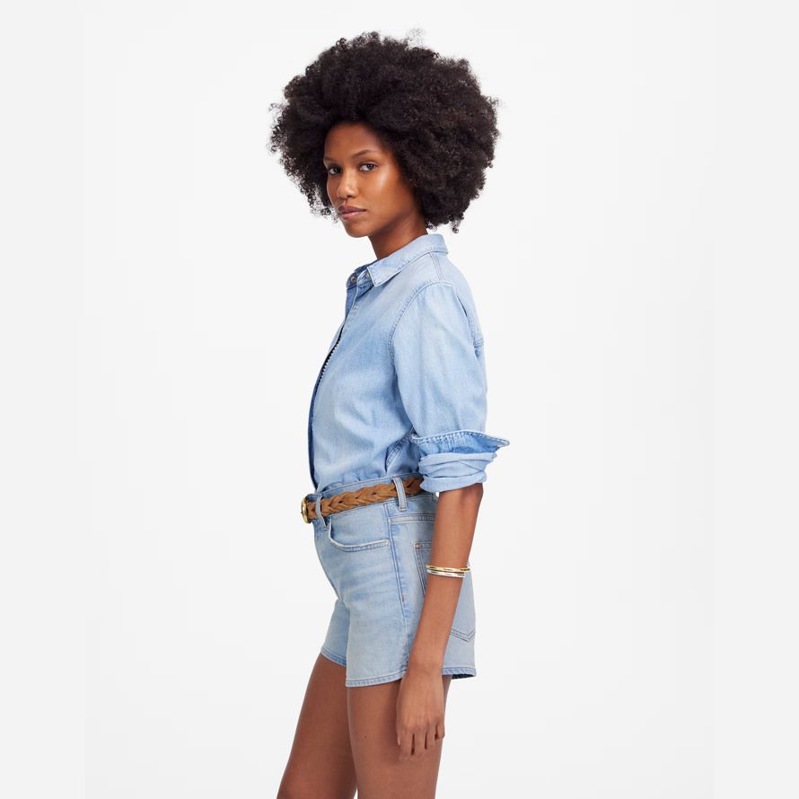 madewell the perfect vintage womens shorts blue