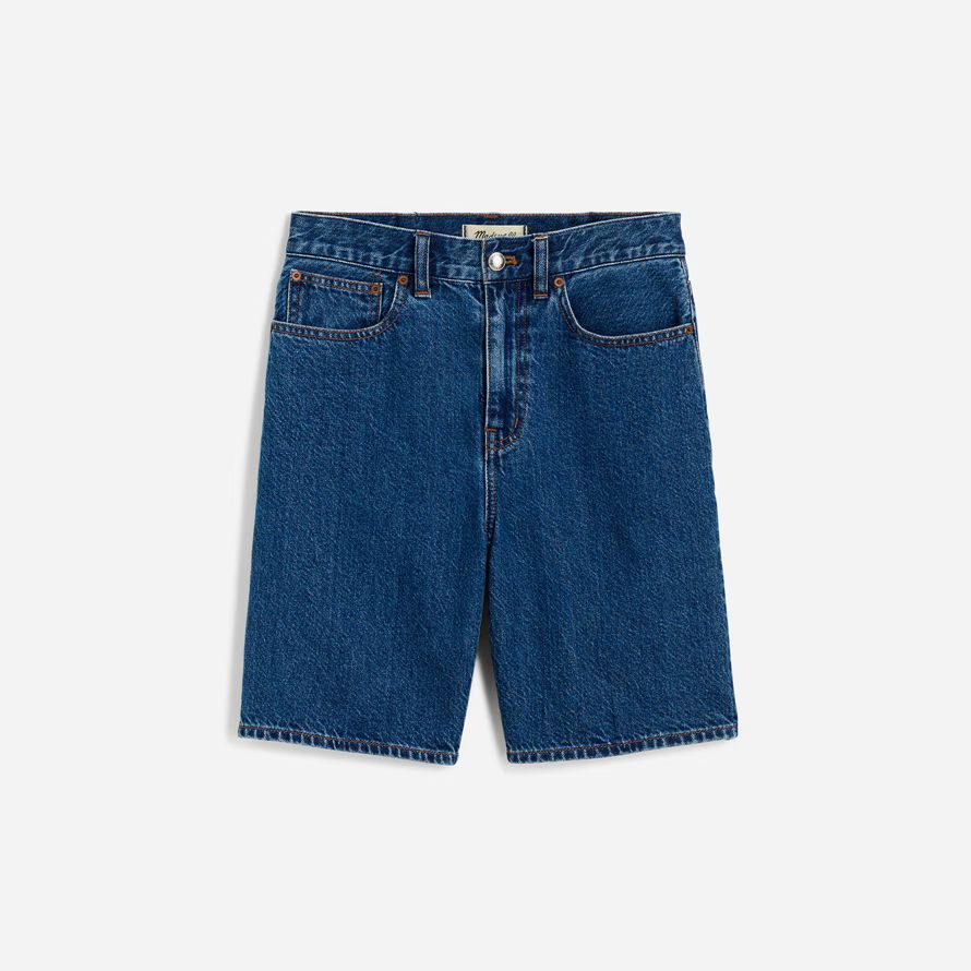 madewell the 1997 denim bermuda womens shorts blue