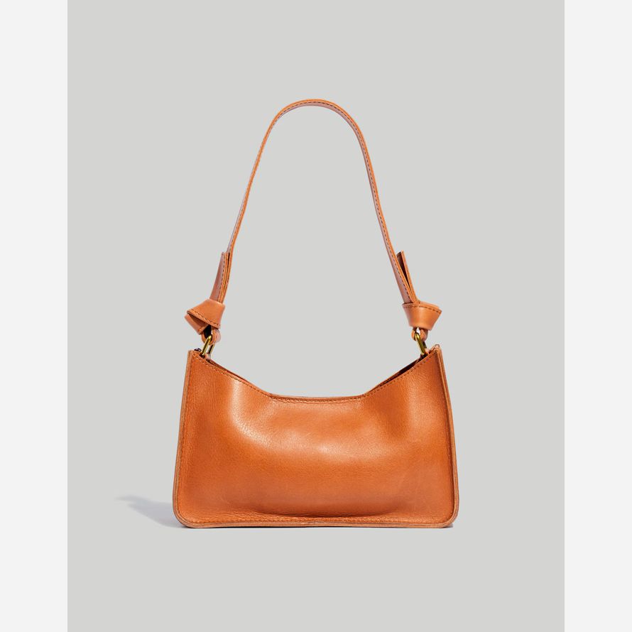 womens madewell the sydney shoulder bag orange brown