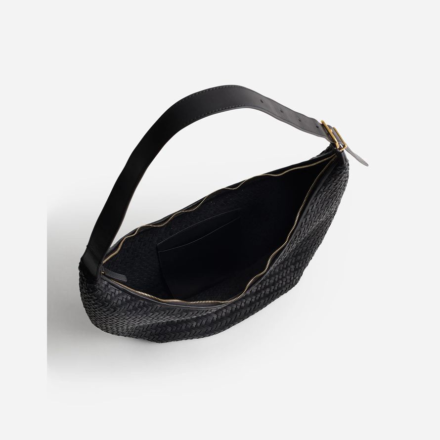 black madewell the essential curve womens shoulder bag