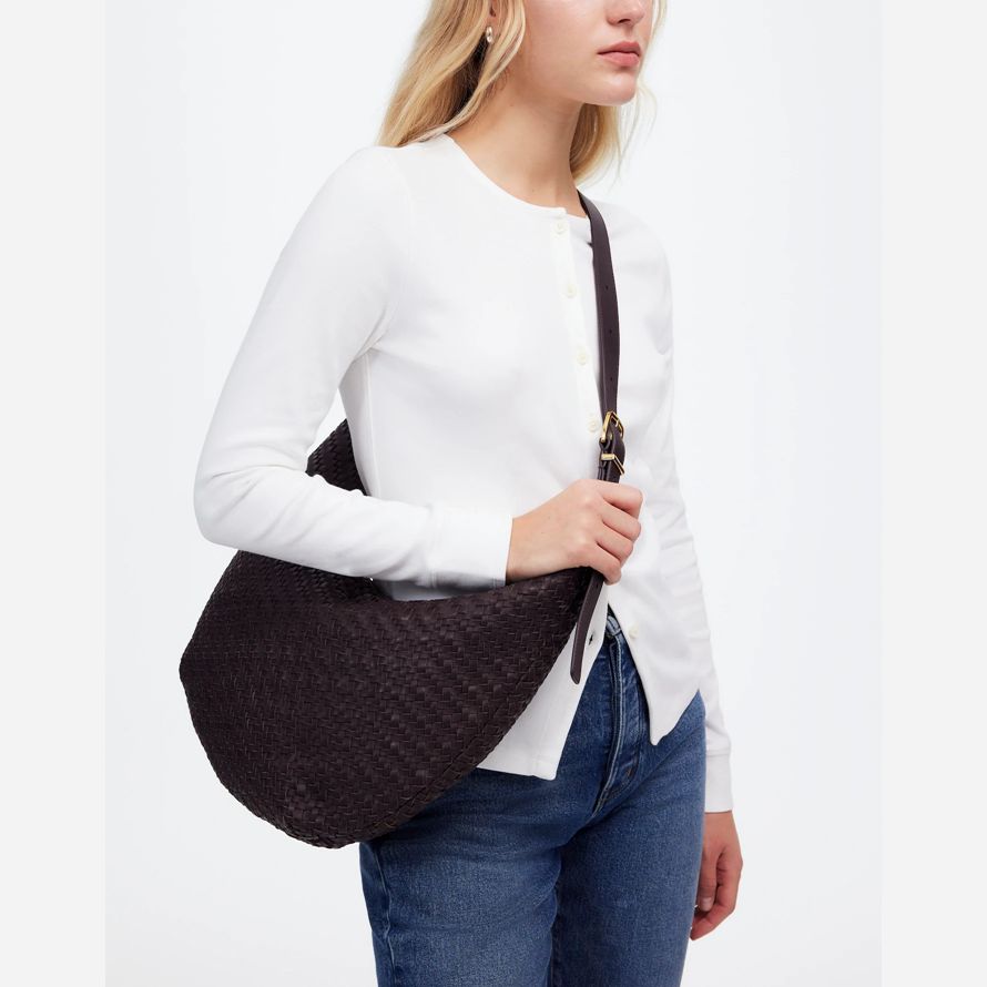 black madewell the essential curve womens shoulder bag