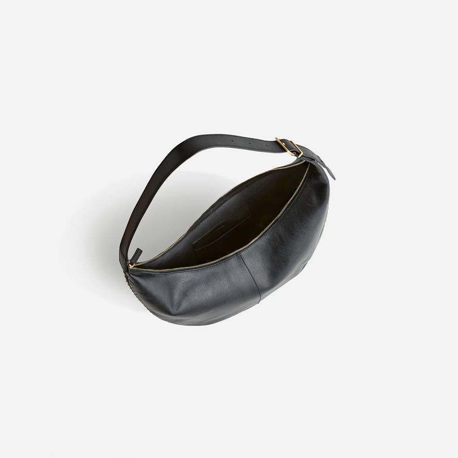 black madewell the essential curve womens shoulder bag