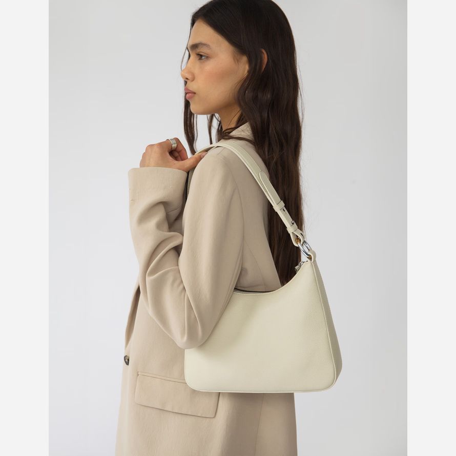 white madewell hyer goods luxe medium womens shoulder bag