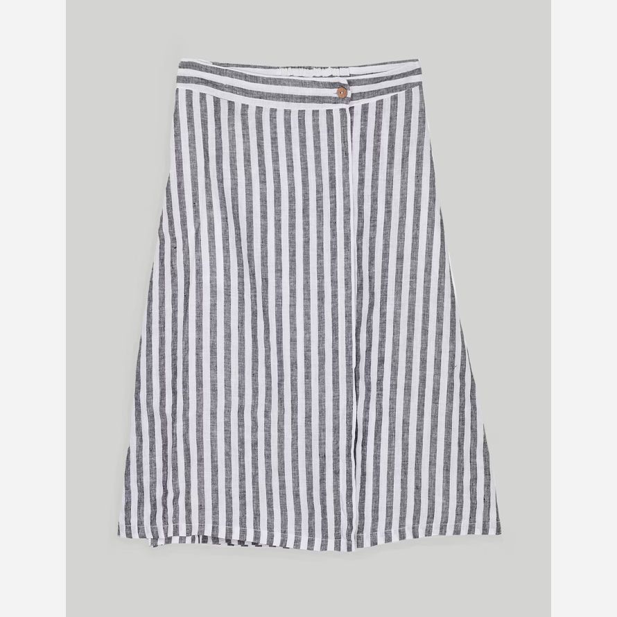 madewell reistor overlap midi womens skirt white blue
