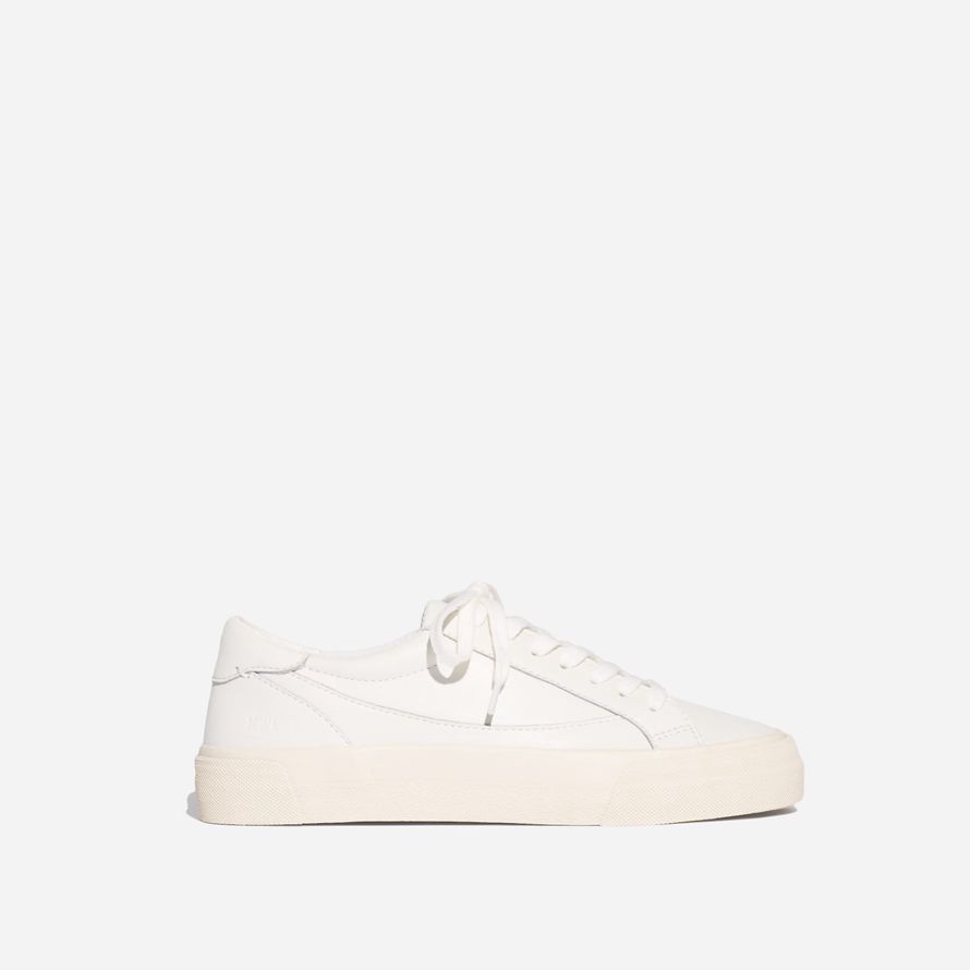 madewell sidewalk low-top womens sneakers white