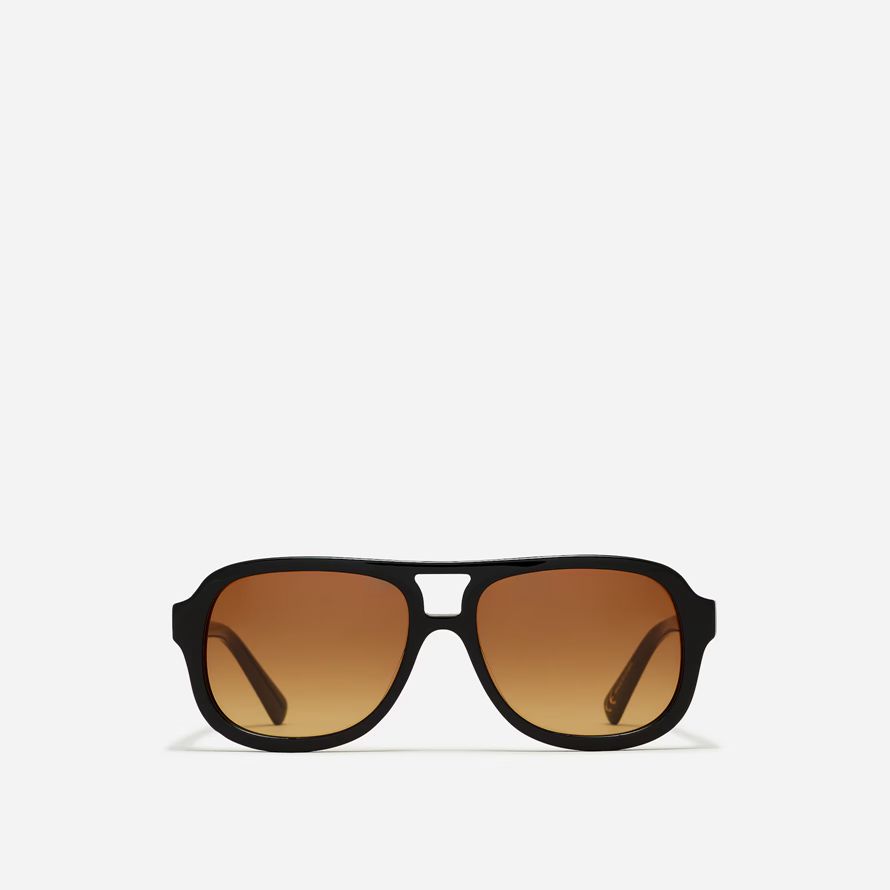 madewell logaan aviator womens sunglasses black