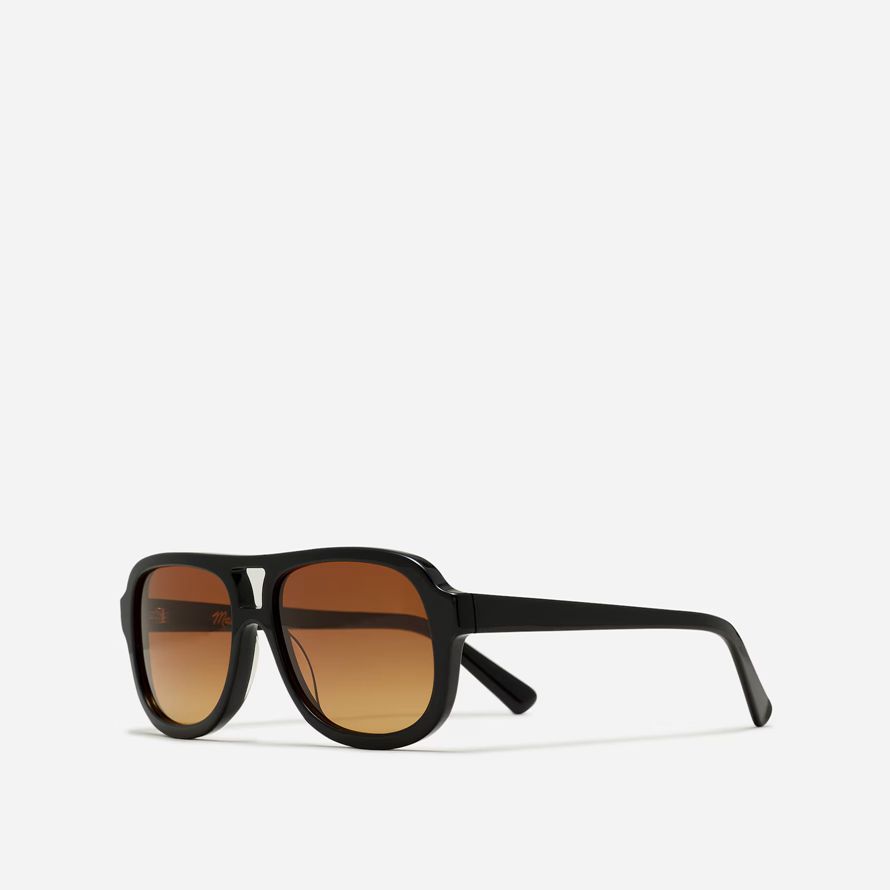 madewell logaan aviator womens sunglasses black