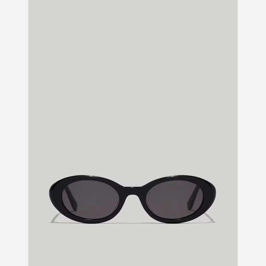 womens madewell russell oval sunglasses black