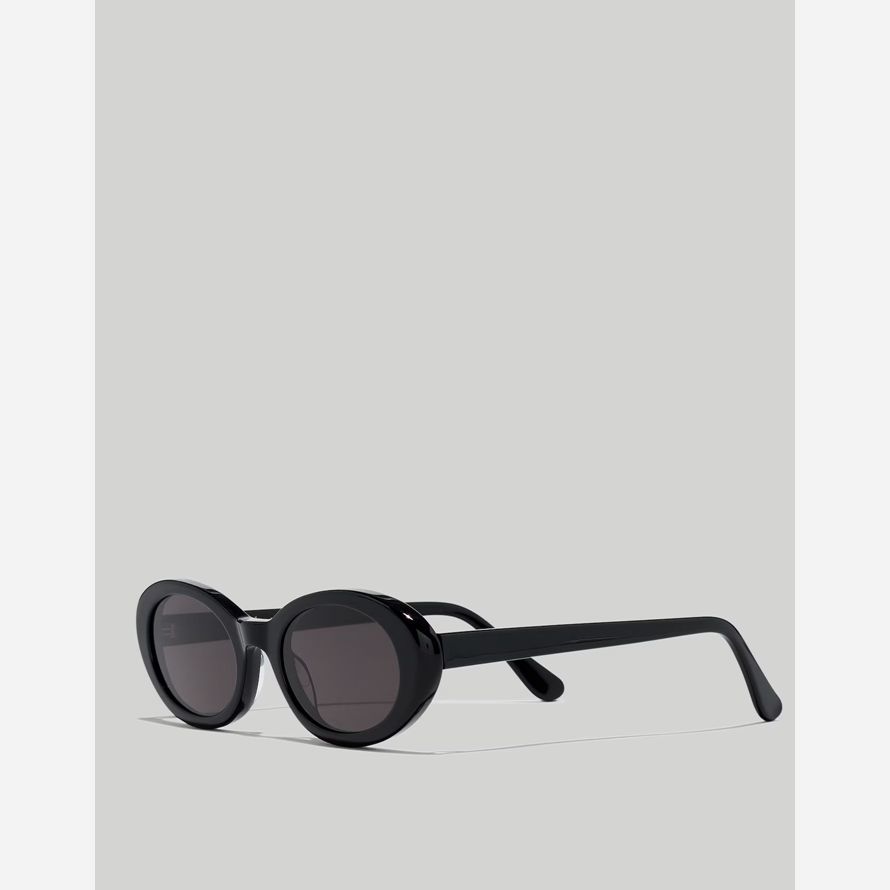 womens madewell russell oval sunglasses black