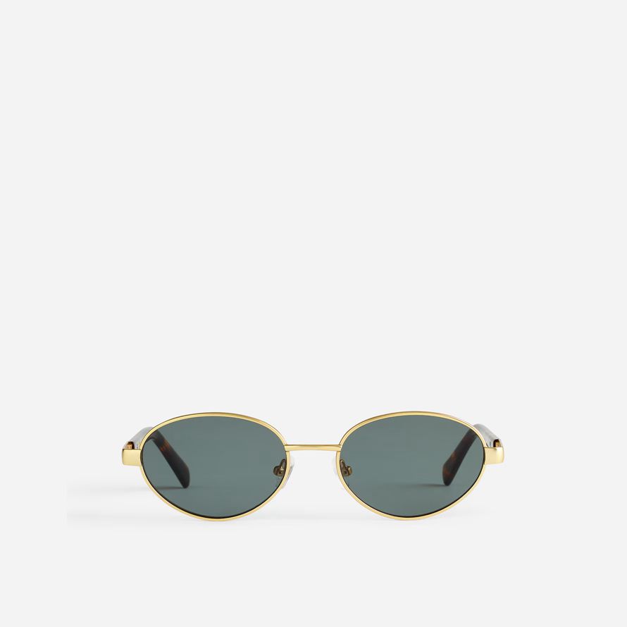 womens madewell wire frame oval sunglasses dark green