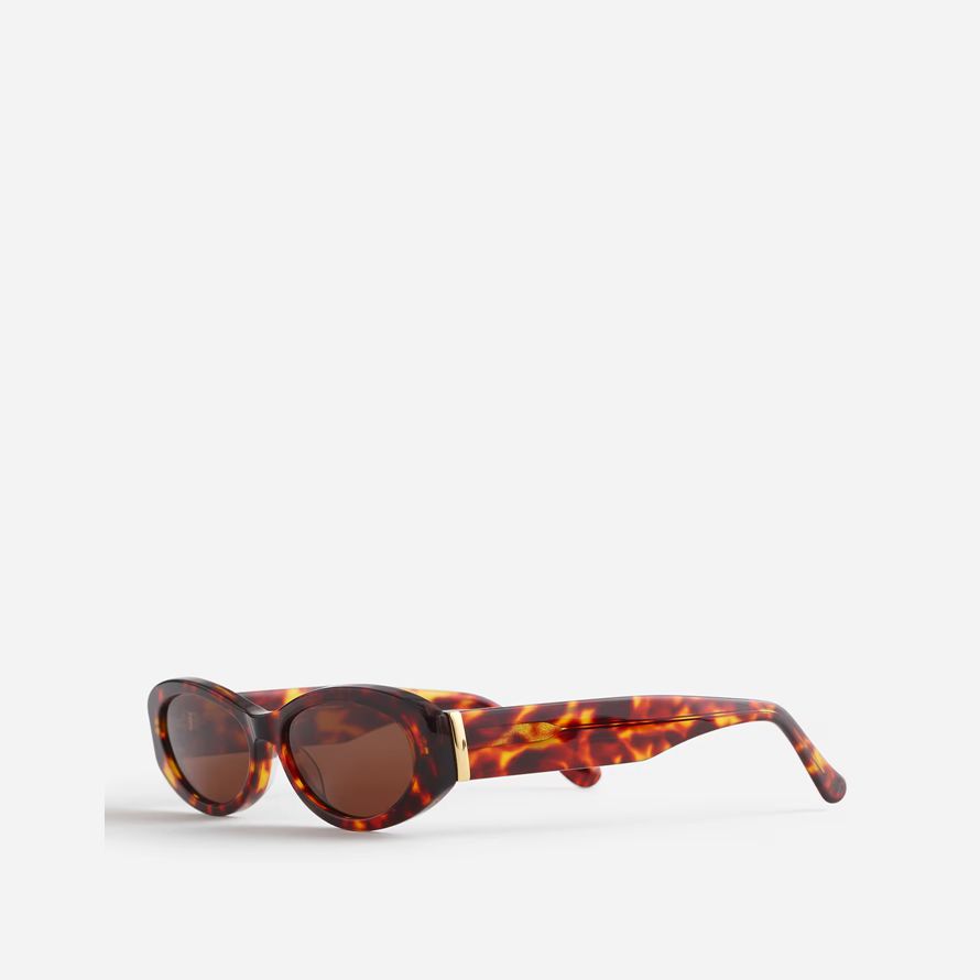brown madewell skinny oval womens sunglasses