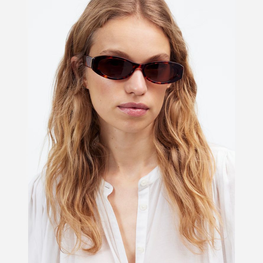 brown madewell skinny oval womens sunglasses